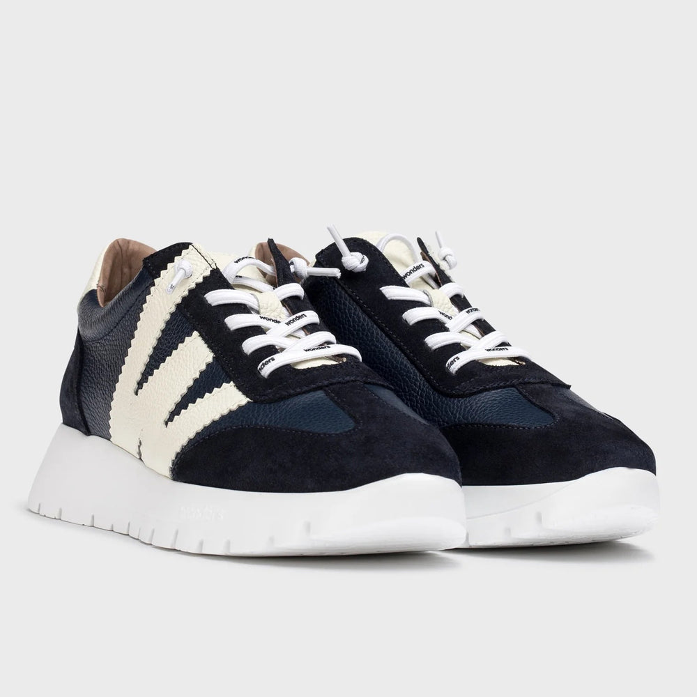 Wonders A-2476 BLACK/MILK SNEAKER Shoes | Shop now at Main & Taylor Shoes!