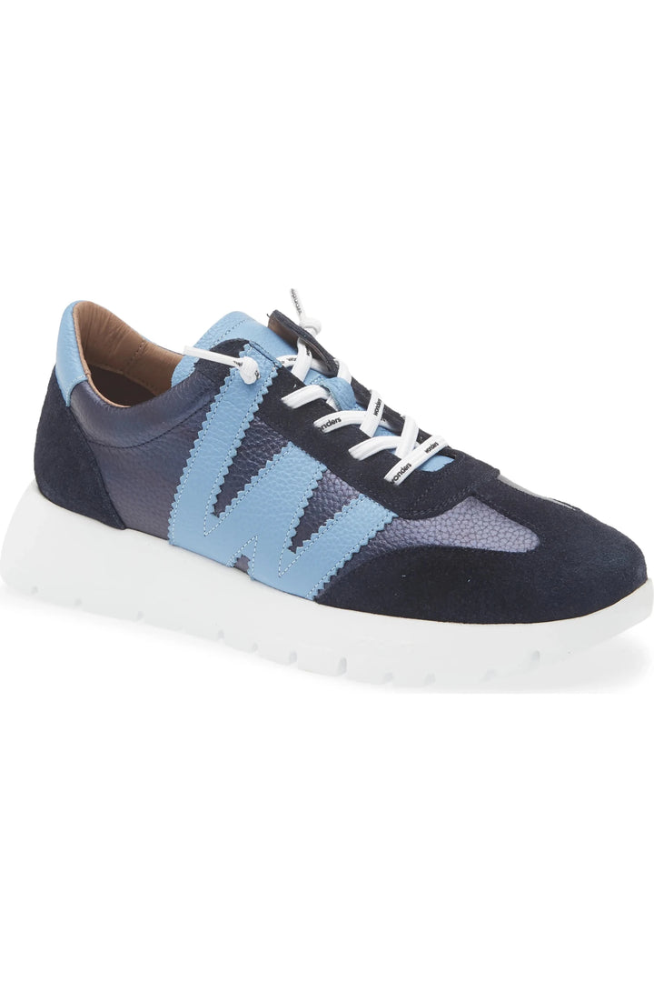 Wonders A - 2476 BLUE COMBO SNEAKER Shoes | Shop now at Main &amp; Taylor Shoes!