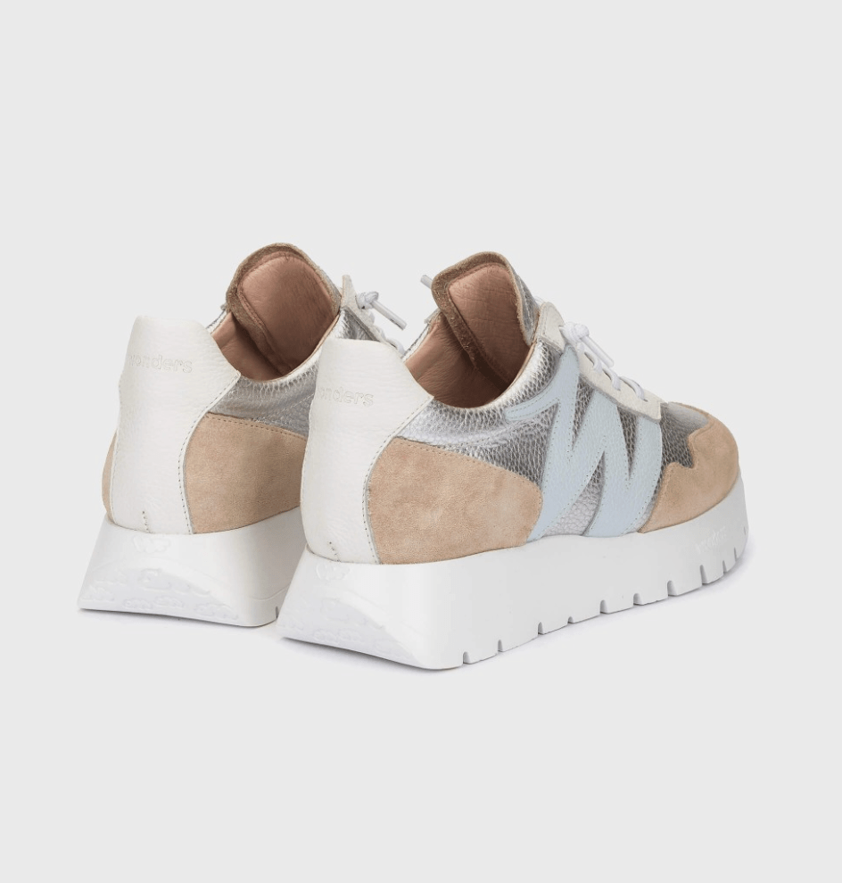 WONDERS A24101 PLATA/AURA SNEAKER SHOES | Shop now at Main &amp; Taylor Shoes!