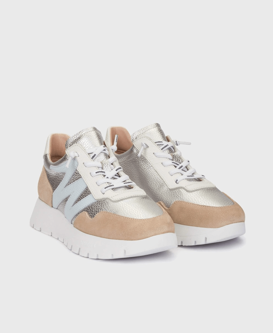 WONDERS A24101 PLATA/AURA SNEAKER SHOES | Shop now at Main & Taylor Shoes!