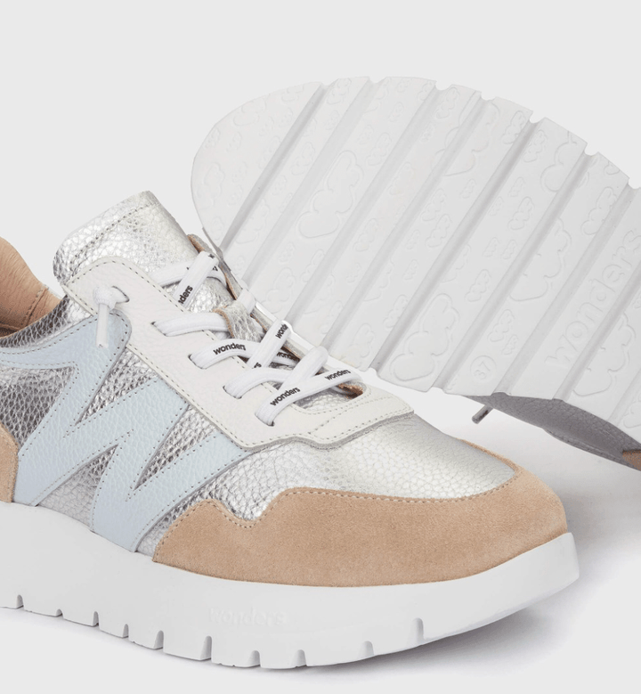 WONDERS A24101 PLATA/AURA SNEAKER SHOES | Shop now at Main &amp; Taylor Shoes!
