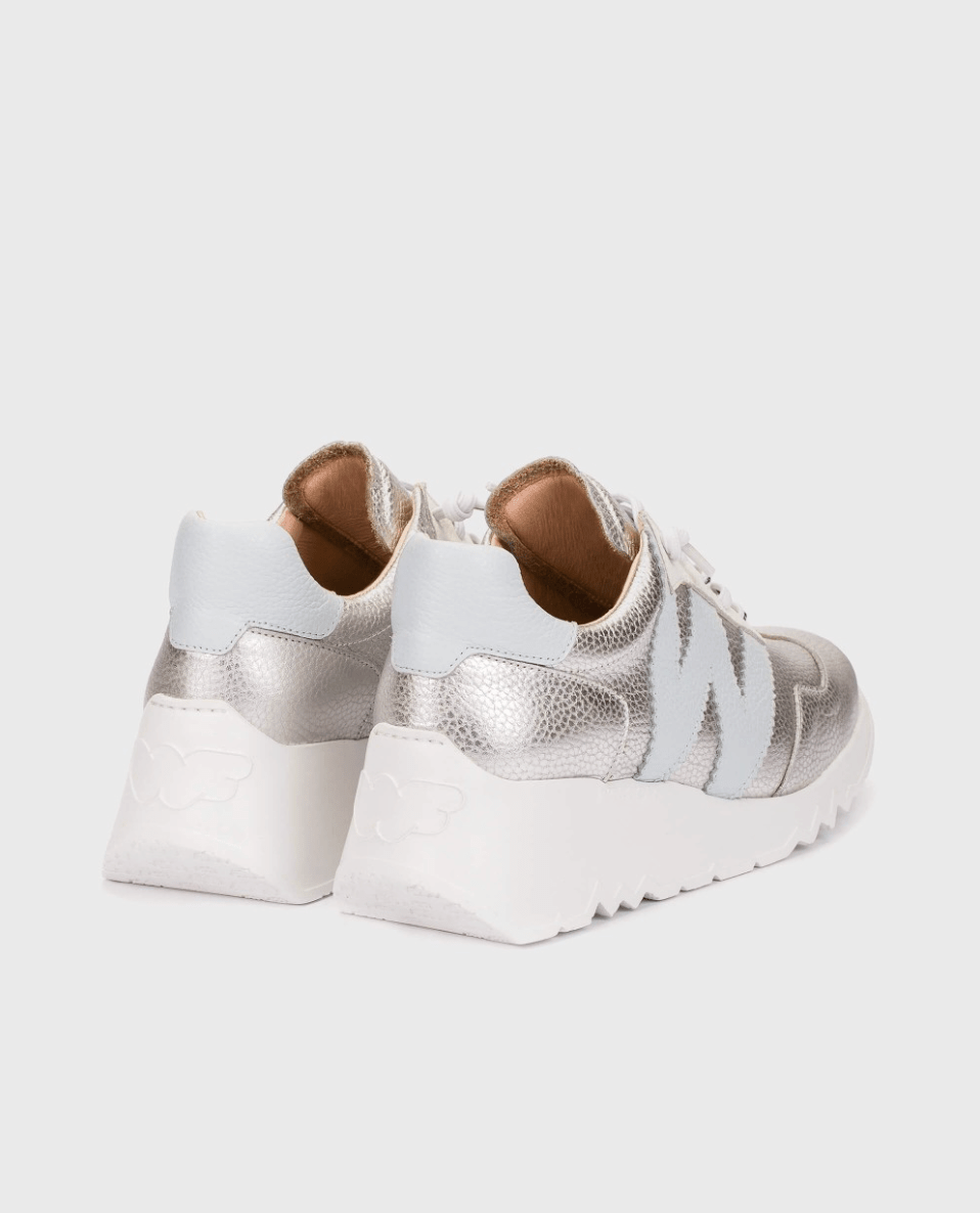 Wonders E - 6770 PLATA/OFF WHITE SNEAKER Shoes | Shop now at Main &amp; Taylor Shoes!