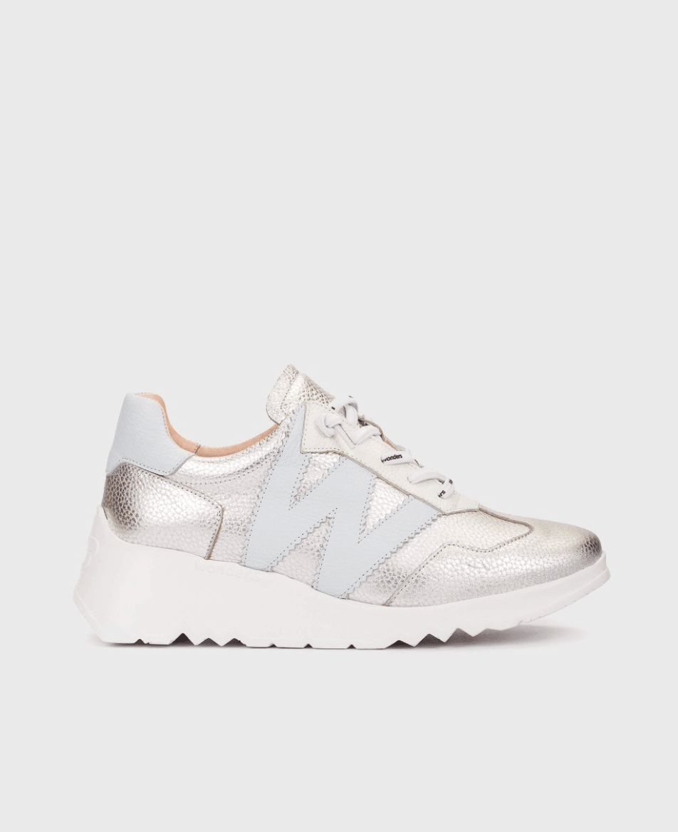 Wonders E - 6770 PLATA/OFF WHITE SNEAKER Shoes | Shop now at Main & Taylor Shoes!