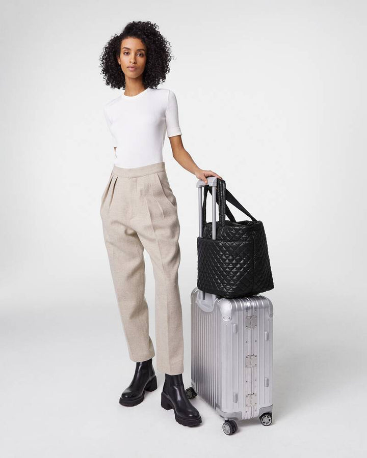 MZ Wallace METRO MEDIUM TOTE DELUXE BLACK HANDBAGS | Shop now at Main &amp; Taylor Shoes!