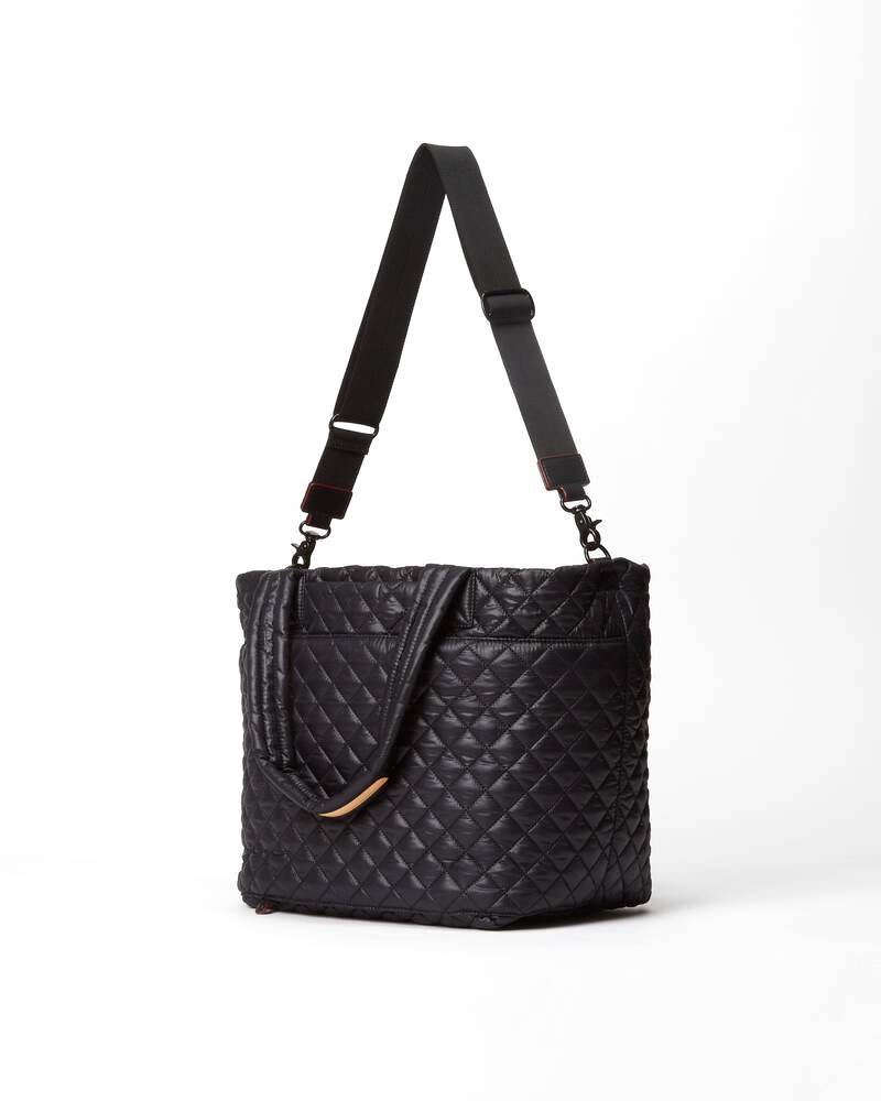MZ Wallace METRO MEDIUM TOTE DELUXE BLACK HANDBAGS | Shop now at Main &amp; Taylor Shoes!