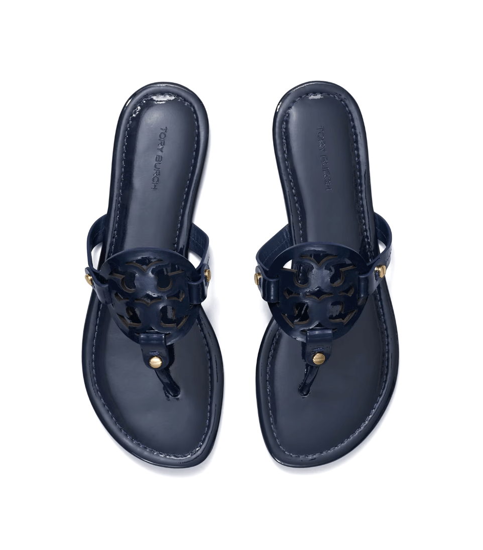 TORY BURCH MILLER CLASSIC NAVY PATENT Shoes | Shop now at Main & Taylor Shoes!