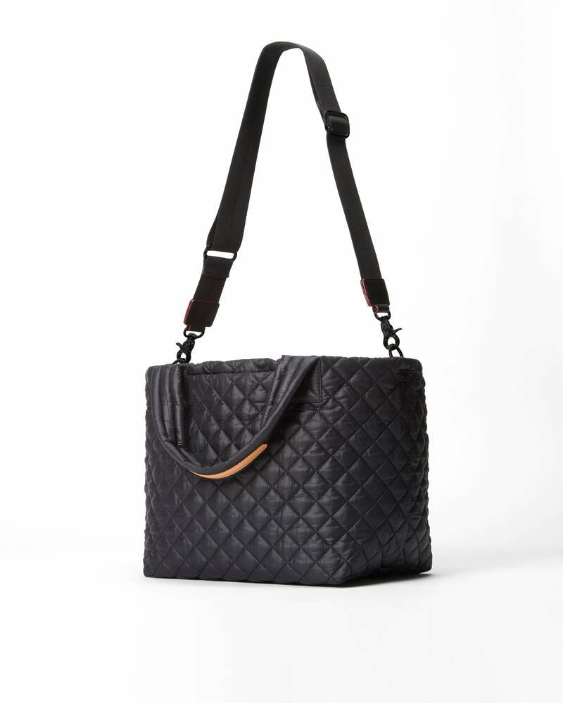 MZ Wallace METRO SMALL TOTE DELUXE BLACK HANDBAGS | Shop now at Main &amp; Taylor Shoes!